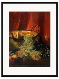 Gerahmter Kunstdruck Stillleben mit Weintrauben