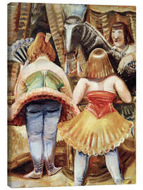 Canvas print Three women circus horse