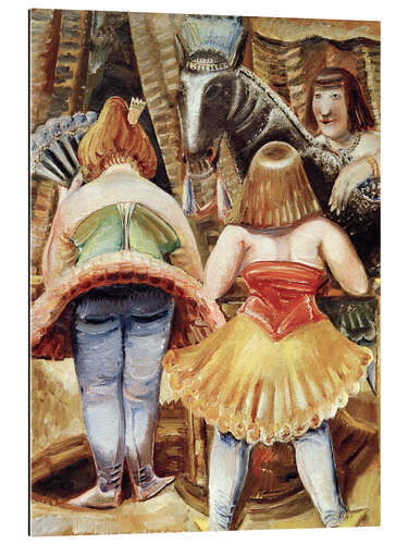 Gallery print Three women circus horse