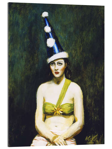 Gallery print Girl with a pierced red hat