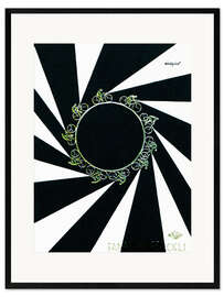 Inramat konsttryck The green flame
