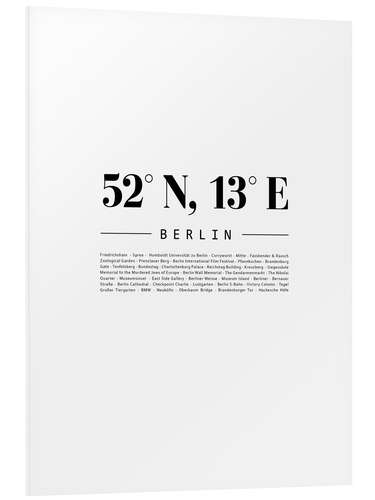 PVC print Coordinates - Berlin