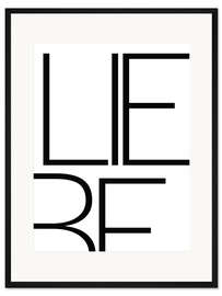 Gerahmter Kunstdruck Liebe