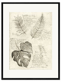 Impressão artística com moldura Plantas