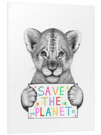 Quadro em PVC Save the planet