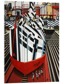 Acrylic print  Dazzle ships in Liverpool&#039;s dry dock - Edward Wadsworth