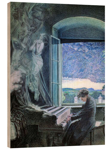 Quadro de madeira Alegoria de Beethoven