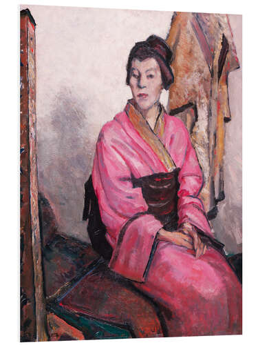 Foam board print Lady in a kimono