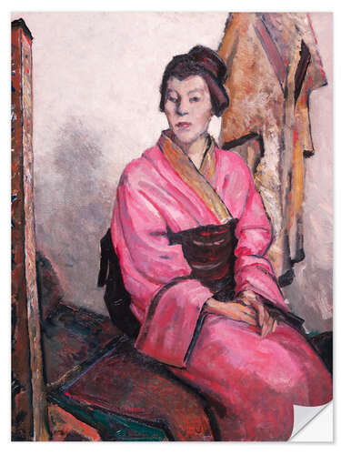 Vinilo para la pared Señora en kimono