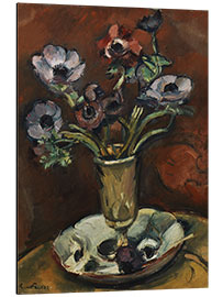 Tableau en aluminium Nature morte aux anénomes