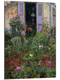 Aluminium print Flowering garden