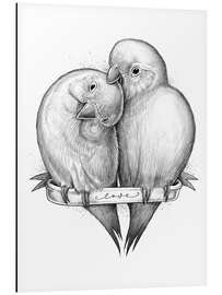 Magnettafel Süße Papageien