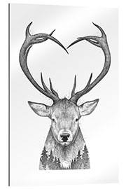 Gallery print Deer with heart