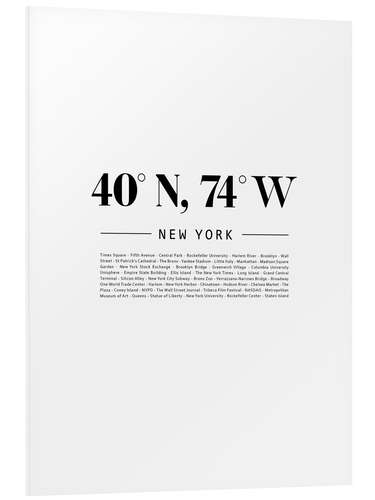 PVC print Coordinates - New York