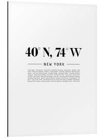 Magnettafel Koordinaten - New York