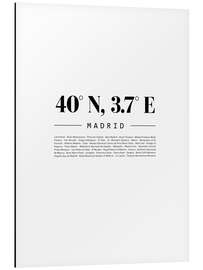 Magnettafel Koordinaten - Madrid