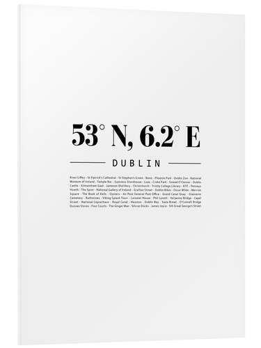 Quadro em PVC Coordenadas - Dublin