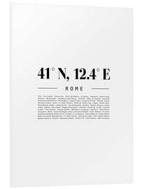 Foam board print Coordinates - Rome