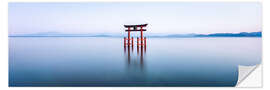 Wandsticker Torii des Shirahige Schreins am See Biwa