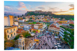 Foam board print Athens and the Acropolis