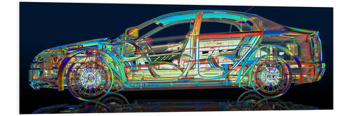 Foam board print Car blueprint