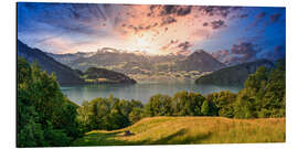 Aluminium print Lake Lucerne