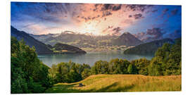 Foam board print Lake Lucerne