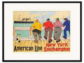 Gerahmter Kunstdruck American Line