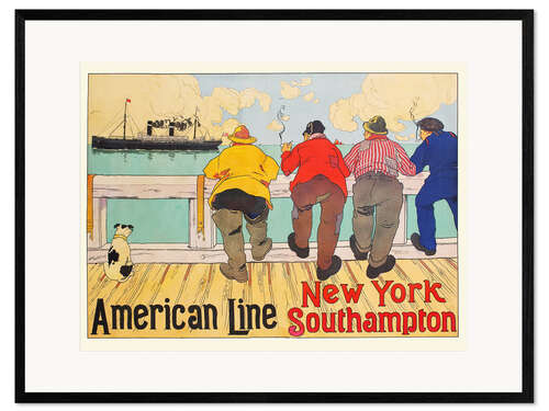 Gerahmter Kunstdruck American Line