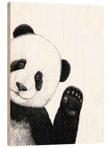 Holzbild Süßer Panda