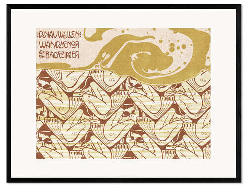 Impressão artística com moldura Donauwellen