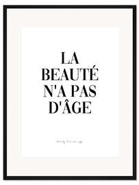 Gerahmter Kunstdruck Schönheit kennt kein Alter (Französisch)