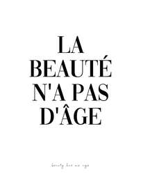 Magnettafel Schönheit kennt kein Alter (Französisch)