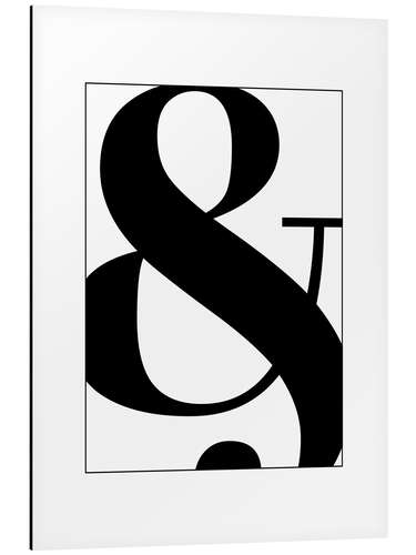 Aluminium print Ampersand