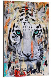 Tableau en aluminium Pop art tiger