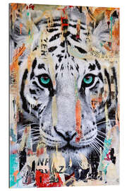 Quadro em plexi-alumínio Pop art tiger