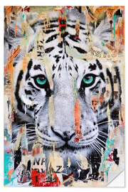 Selvklebende plakat Pop art tiger