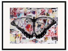 Ingelijste kunstdruk Pop Art - Butterfly