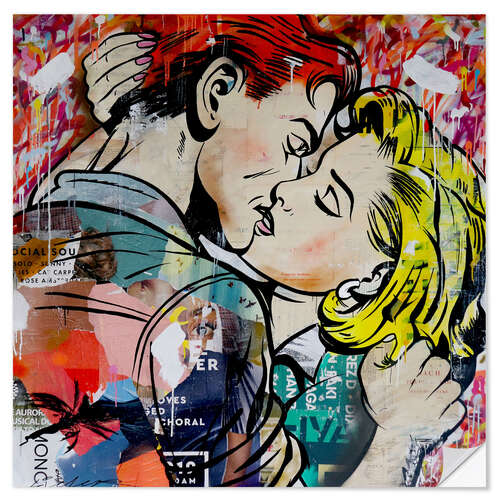 Selvklebende plakat Pop Art - Forget about it