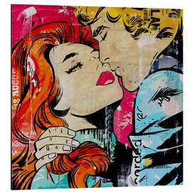 Aluminium print Pop Art Love