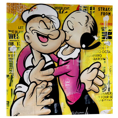 Acrylic print Popeye and Olive