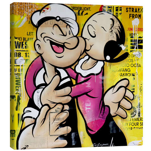 Quadro em tela Popeye e Olive