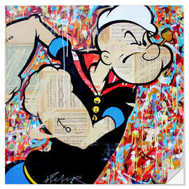 Självhäftande poster Popeye - Michiel Folkers