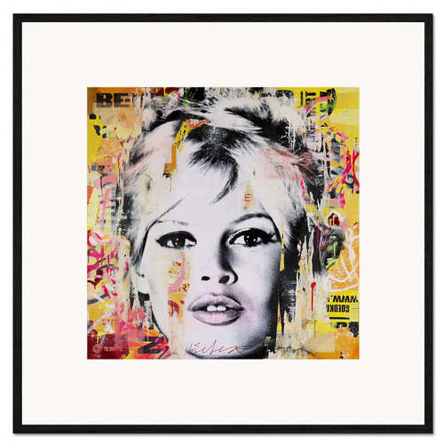 Impresión de arte enmarcada Brigitte Bardot Pop-Art IV