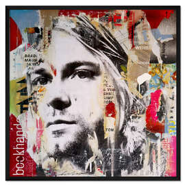 Gerahmter Kunstdruck Kurt Cobain