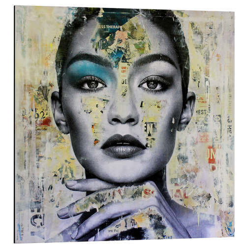 Aluminium print Gigi Hadid