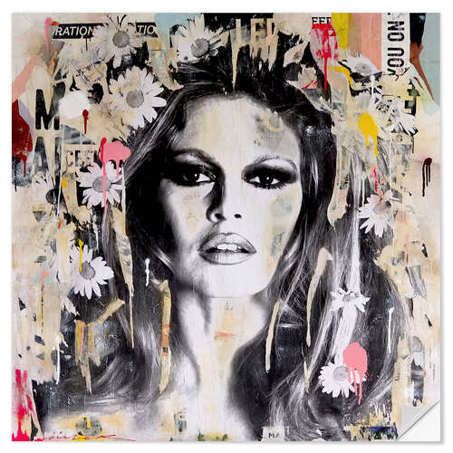 Muursticker Brigitte Bardot