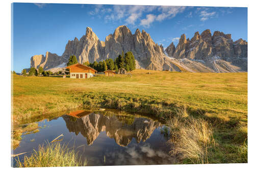 Acrylic print At the Geisleralm in the Villnöss Valley