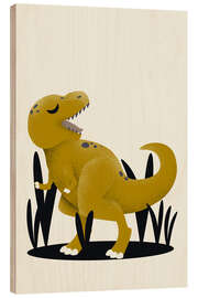 Hout print Tyrannosaurus