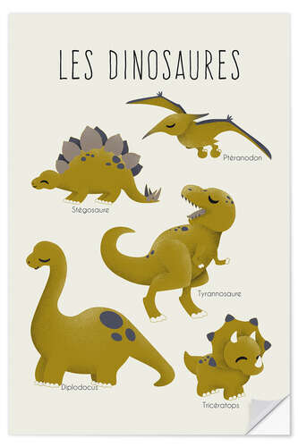 Wall sticker The dinosaurs (French)